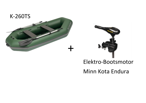 Ruderboot K-260TS + MinnKota Endura C2 34lbs 91cm